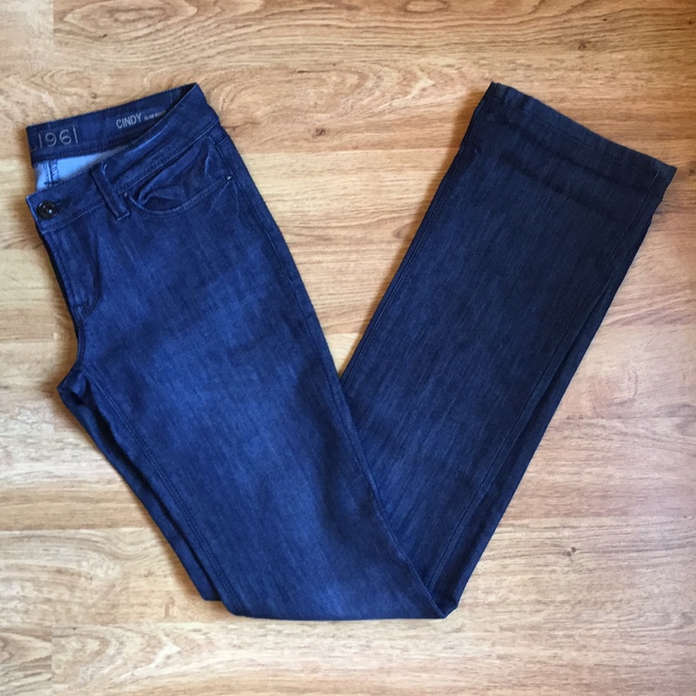 DL 1961 Cindy Slim Bootcut Jeans Dark Wash Sz 27